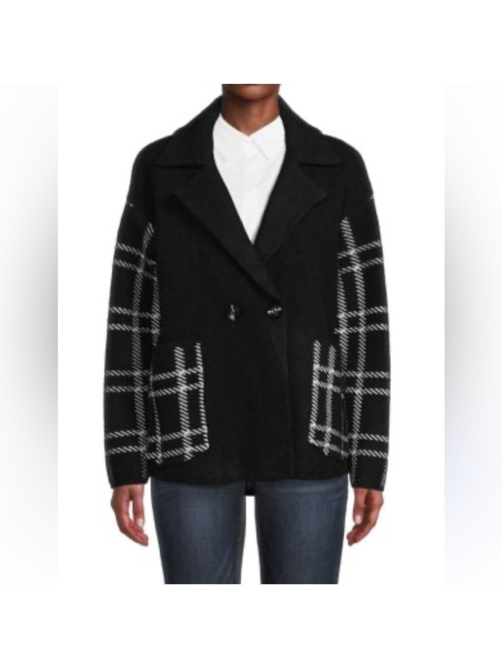 Magashoni Drop Shoulder Notch Lapel Coat Jacket Size S/P